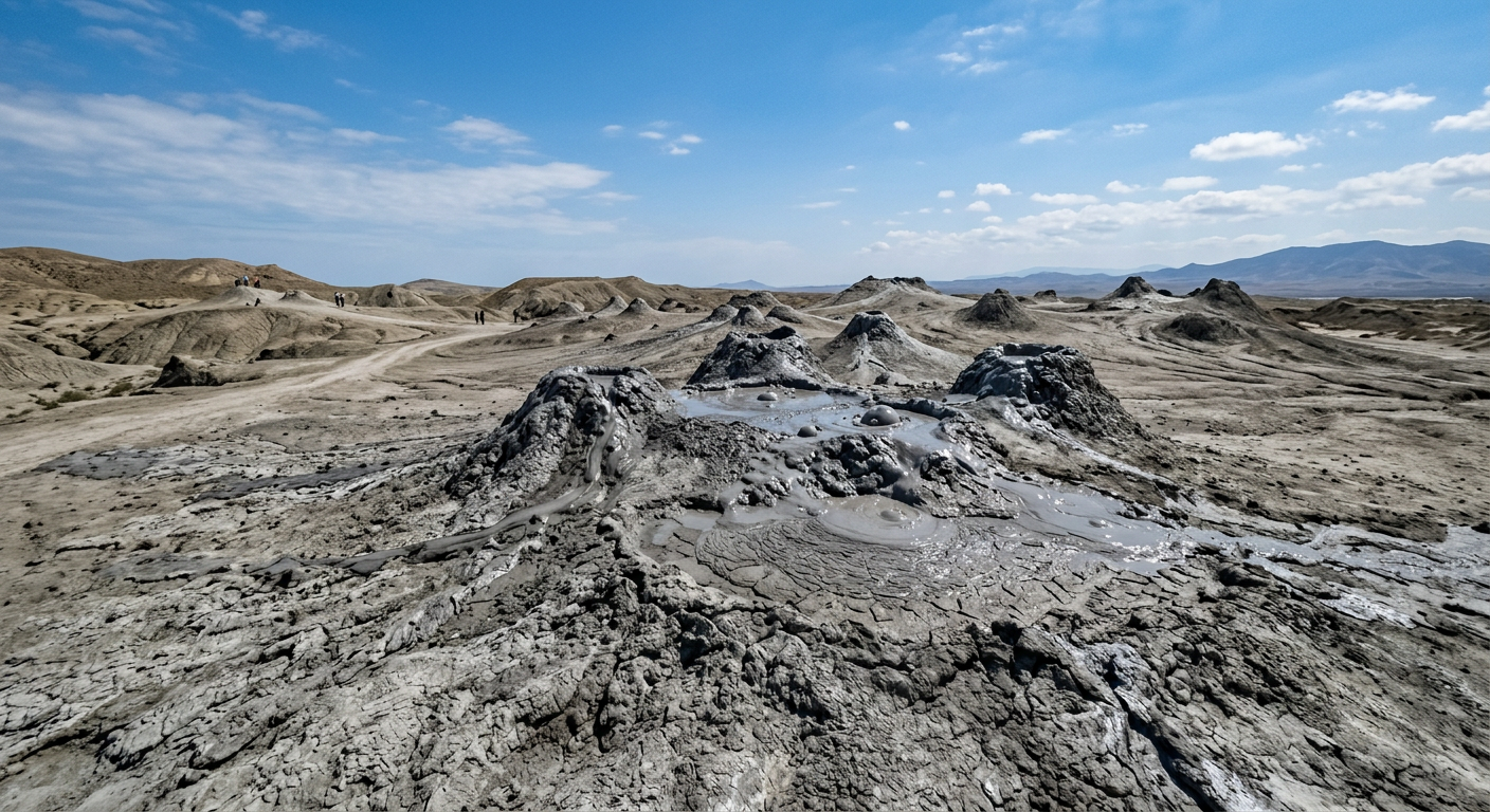 הרי הגעש של בוץ ופארק גובוסטאן (Gobustan & Mud Volcanoes)