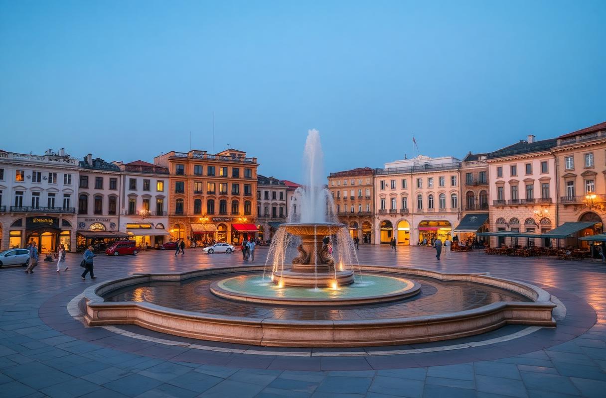כיכר המזרקות ותיאטרון החוצות (Fountains Square)